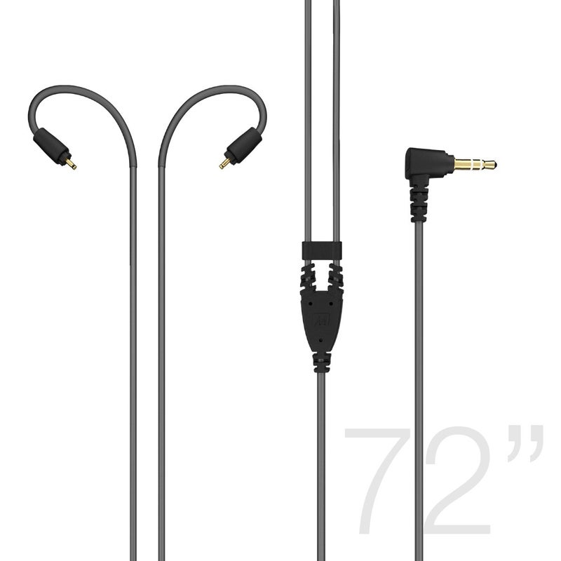 MEE Audio MX PRO Series M6 PRO 72-inch Extended-Length Stereo Audio Cable (Black) - Image 2